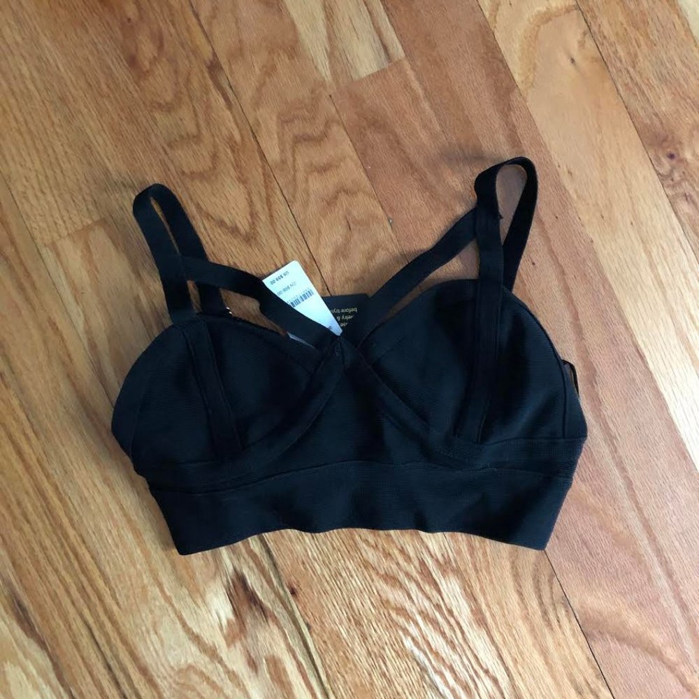 NWT Bebe Strappy Bustier Top